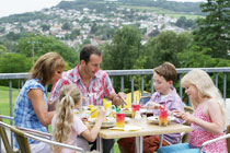 Dining outdoors