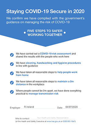 Staying COVID-19 Secure in 2020