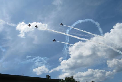 Red Arrows over Newlands