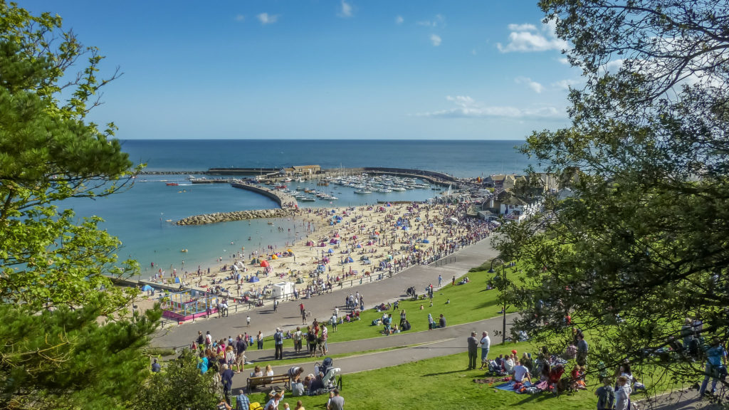 lyme regis beach and gardens